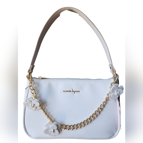 Nanette Lepore Handbags - NANETTE LEPORE joleen baguette shoulder purse, white